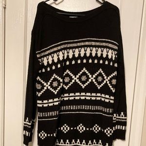 Patterned sweater dress